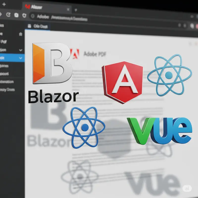 Blazor Angular React Vue Document Viewer